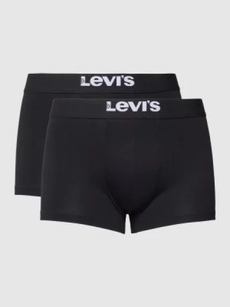 Obcisłe bokserki z elastycznym z logo model ‘SOLID BASIC TRUNK’ Levi's czarne