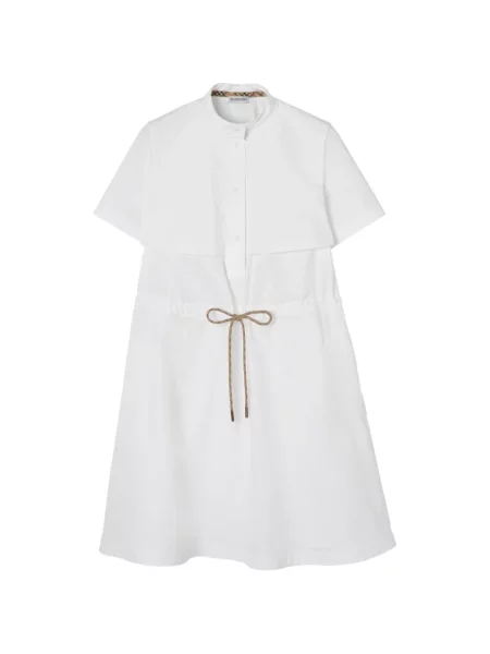 Rochie Burberry din poplin de costum alb