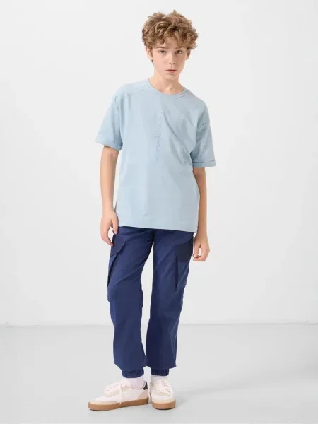 Tommy Life Hlače TOMMY Kinder Cargo-Joggerhose mornarsko plava