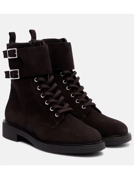 Botine Gianvito Rossi din piele de căprioară maro