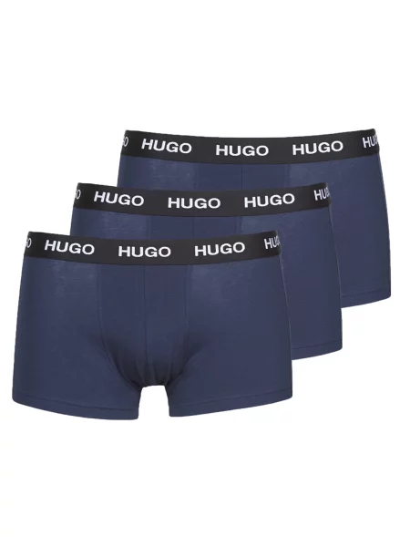 HUGO Boxerky námořnická modř / černá bílá