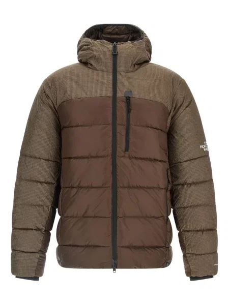 Geacă cu puf The North Face cu glugă maro