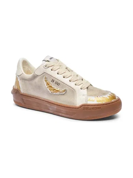 Zadig&Voltaire De piele sneakers FLY WINGS gri