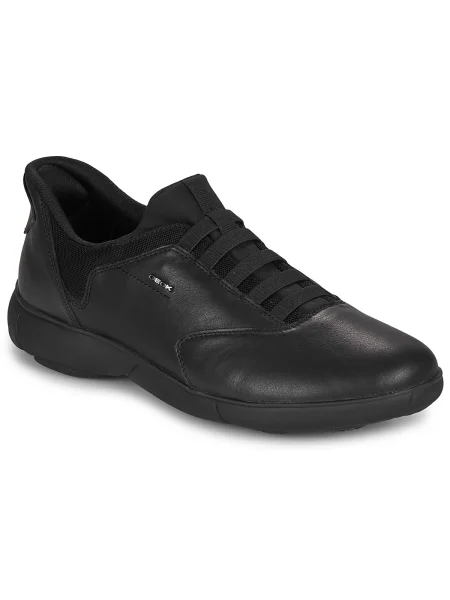 Sneakerși Geox din piele negru