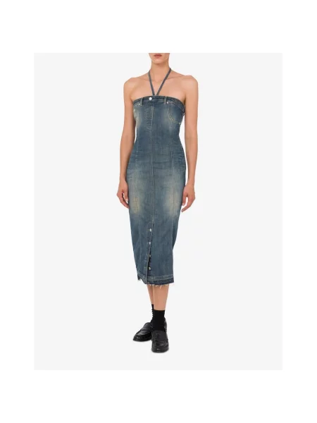 Sukienka jeansowa Moschino niebieska
