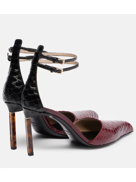 Pantofi cu toc Tom Ford din piele cu model piele de șarpe
