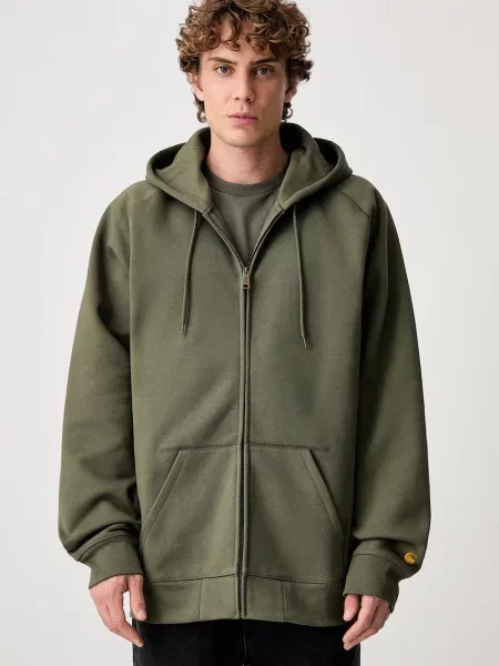 Carhartt WIP Hooded Chase μπλούζα με ανδρική πράσινο