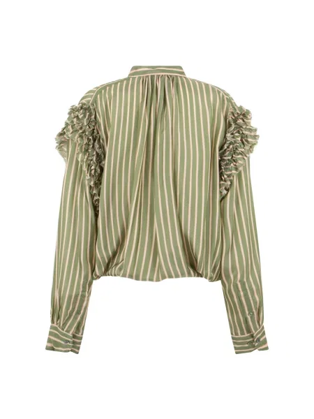 Bluzka Dries Van Noten kopertowa zielona