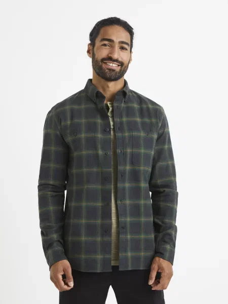 Kostkovaná košile Celio šedé