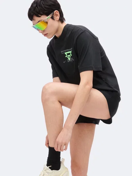 NIKE Funkčné tričko tmavosivá / mätová čierna