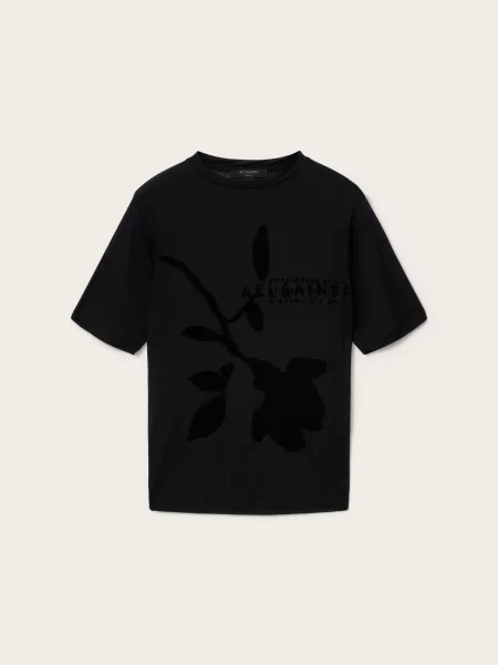 Футболка All Saints из модала черная