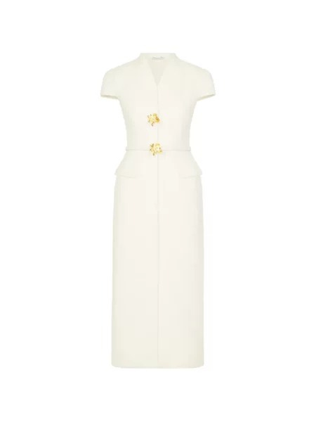 Sukienka midi Oscar De La Renta do kolan garniturowa