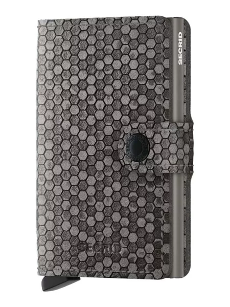 Secrid portofel de piele Miniwallet Hexagon Grey gri