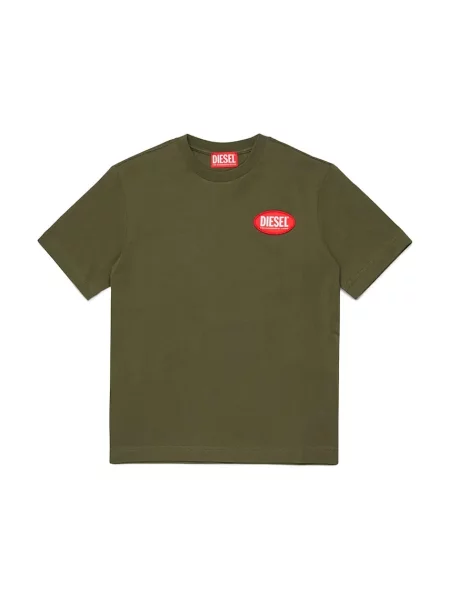 Diesel Dječja majica kratkih rukava TPATCH OVER T-SHIRT zelena