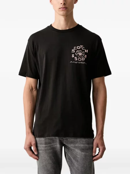 Tricou Scotch & Soda cu imagine negru