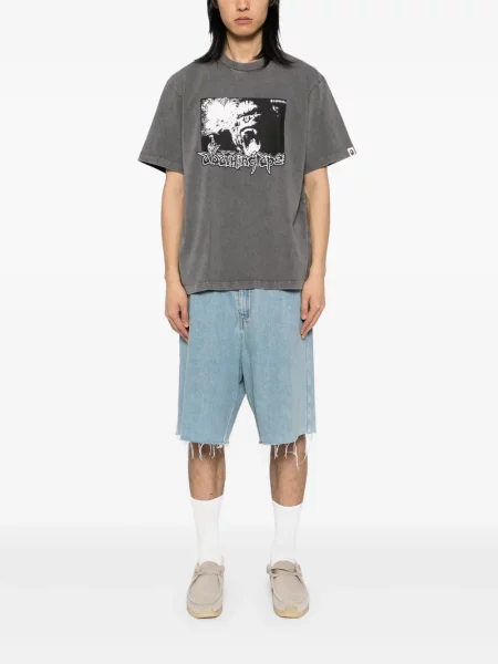 Tricou A Bathing Ape® cu imagine gri