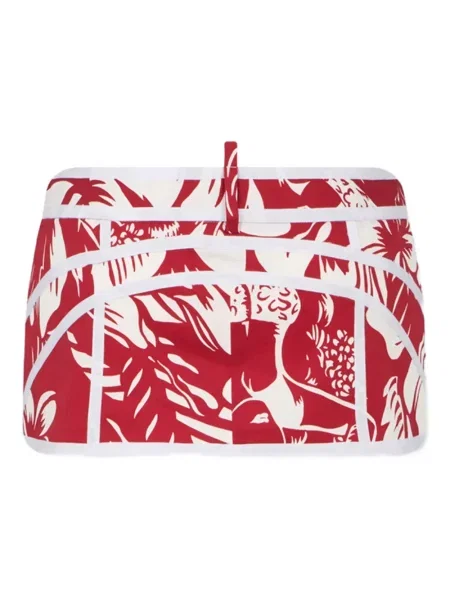 Fusta mini Dsquared2 cu model floral cu imagine mini roșu