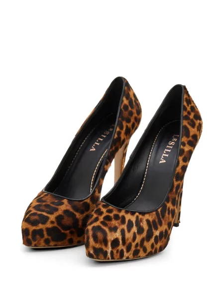 Pantofi cu toc Le Silla cu platformă cu imagine cu model leopard maro