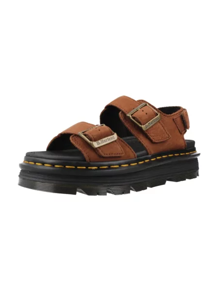 Sandały Dr. Martens bez obcasa brązowe