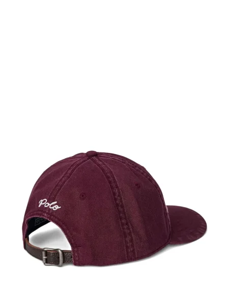 Șapcă Polo Ralph Lauren în carouri din țesătură twill cu imagine alb