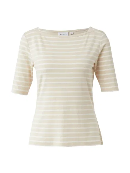 COMMA Tricou kitt / murdar alb