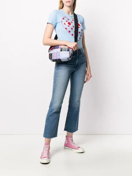 Raštuotas marškinėliai Comme Des Garçons Play mėlyna