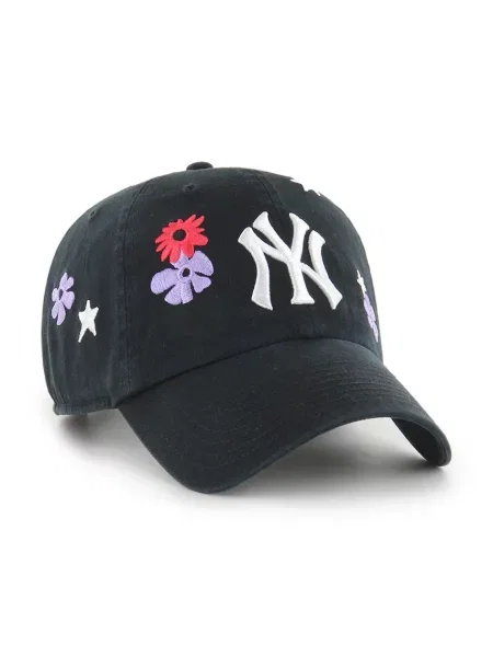 Бейсболка 47 brand MLB New York Yankees з аплікацією чорний
