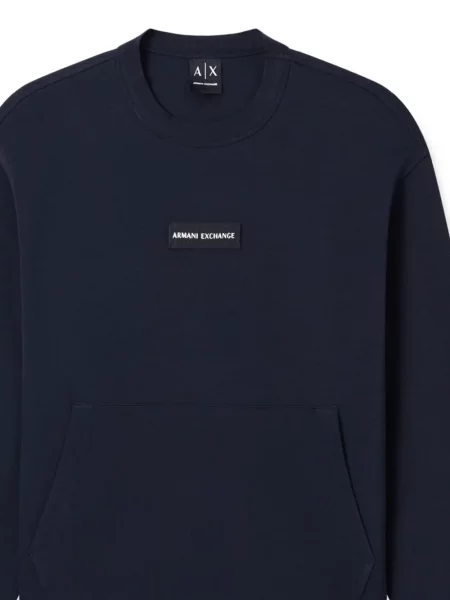 Hanorac Armani Exchange cu buzunare aplicate albastru