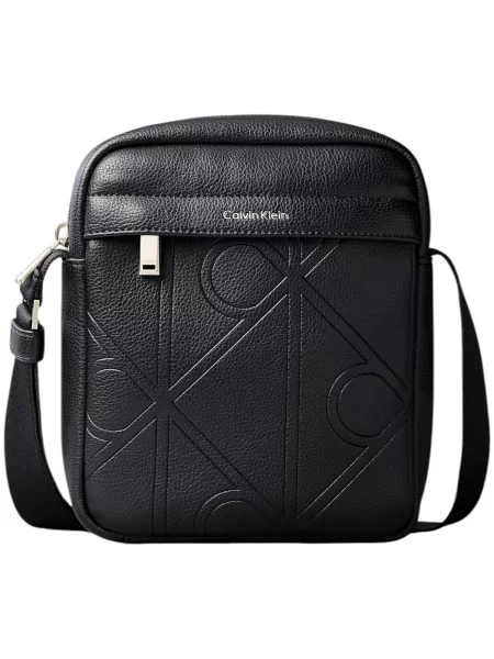 Calvin Klein Ľadvinka Emblem Aop Emboss Reporter čierna
