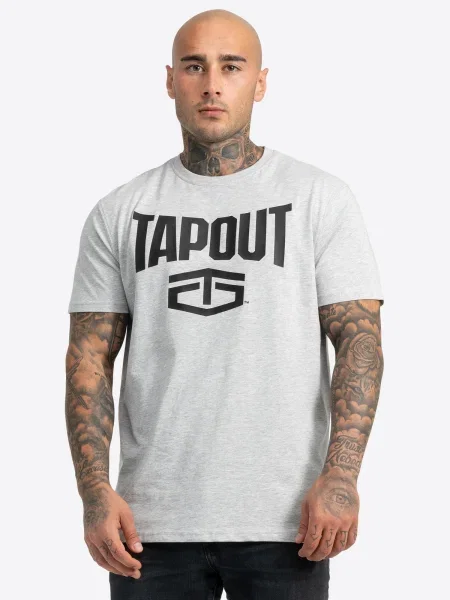 Tapout Tricou Active gri amestecat negru