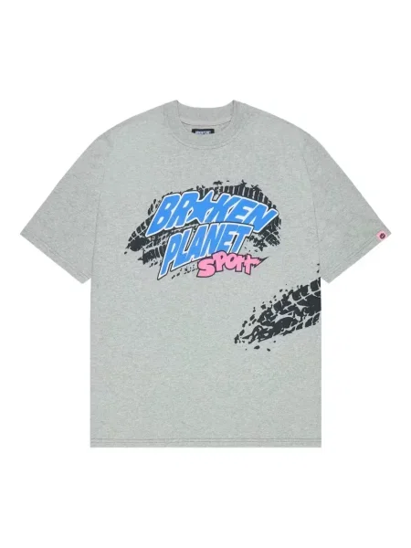 Grafic tricou Broken Planet cu imagine gri