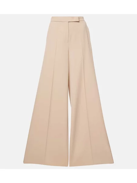 Pantaloni Max Mara de lână bej