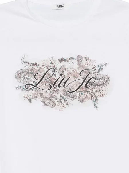Lung tricou Liu Jo cu imagine alb