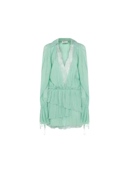 Sukienka Blumarine z dekoltem w serek zielona