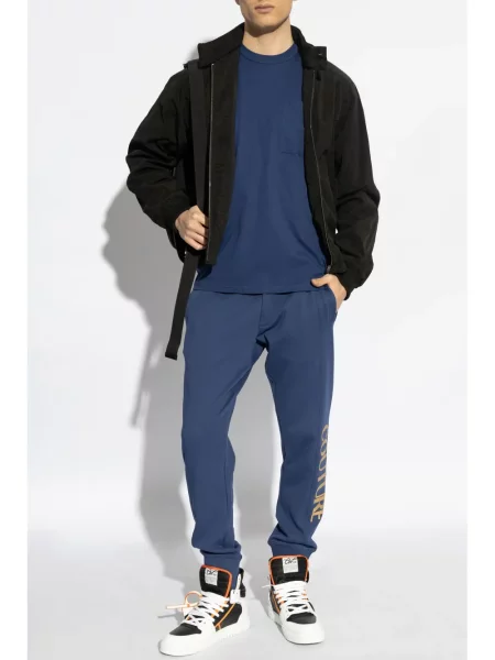 Tricou Versace Jeans Couture cu imagine albastru