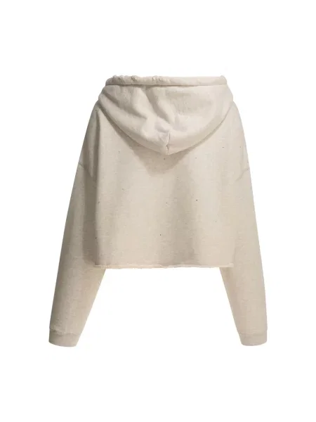Bluza z kapturem Golden Goose z kapturem o skróconej długości szara