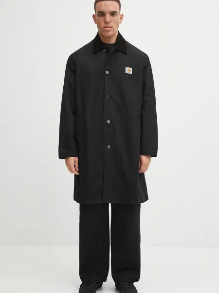 Jakna Carhartt WIP Webster Coat za prijelazno razdoblje crna