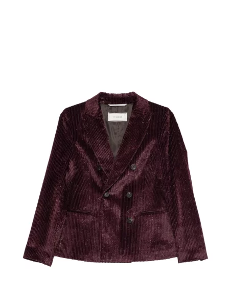 Sacou Peserico de catifea cord cu două rânduri de nasturi violet