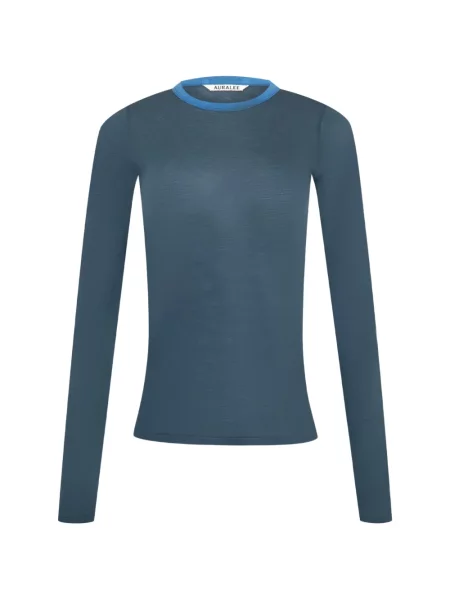 Lung tricou Auralee albastru
