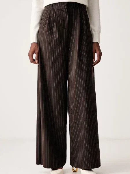 IBlues pantaloni wide leg pentru femei IBLKIWI maro