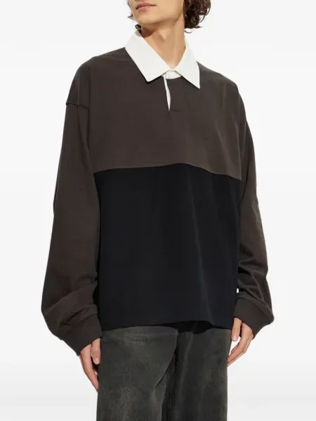 Lung tricou polo Agolde maro