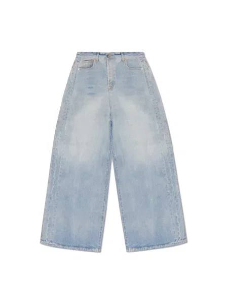 Szerokie jeansy Vetements niebieskie