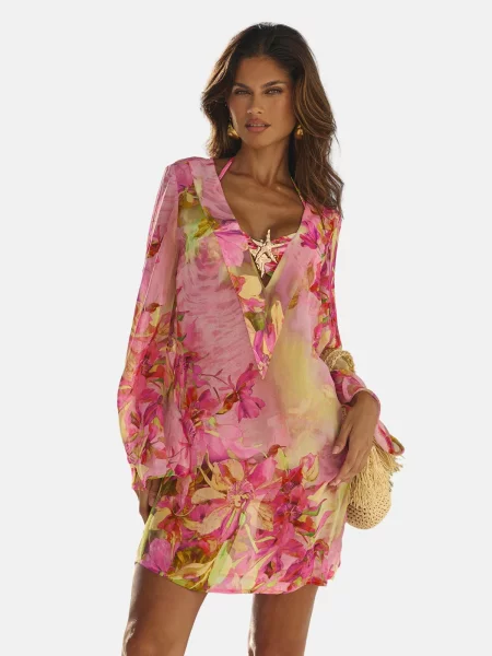 Lipsy Rochie de plaja deschis / oliv / roz / roz deschis galben