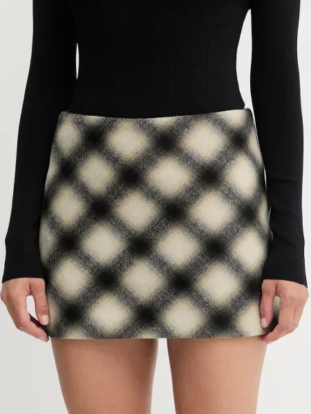 Liu Jo fustă din amestec de lână bej