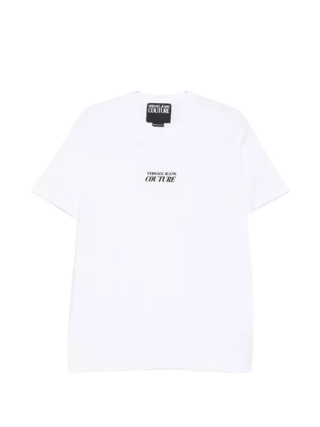 Tricou Versace Jeans Couture cu autograf alb