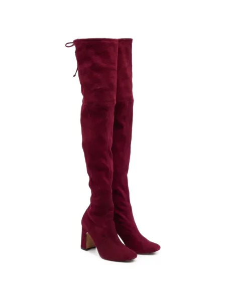 Cizme Stuart Weitzman din piele de căprioară violet