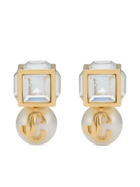 Cercei Jimmy Choo cu perle auriu