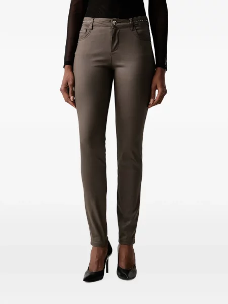 Pantaloni Morgan skinny fit maro