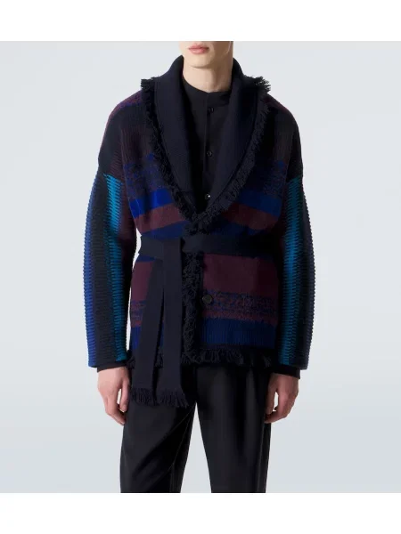 Cardigan Giorgio Armani din cașmir albastru