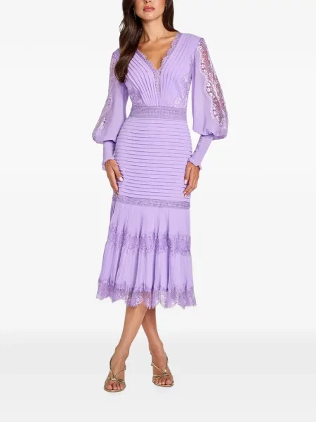 Rochie midi Tadashi Shoji din dantelă violet